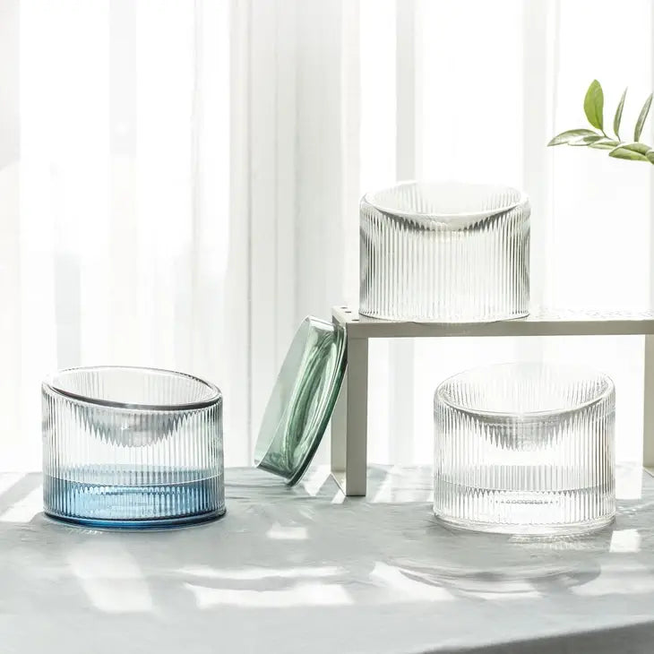 Furrytail Handmade Glass Cat Bowl Set