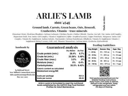 Arlie’s Lamb with Oats + Cranberries