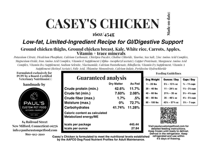 Casey’s Chicken for GI/Digestive Support