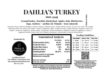 Dahlia’s Turkey with Fruit + Veggies