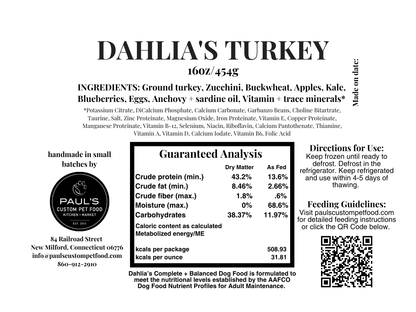 Dahlia’s Turkey with Fruit + Veggies