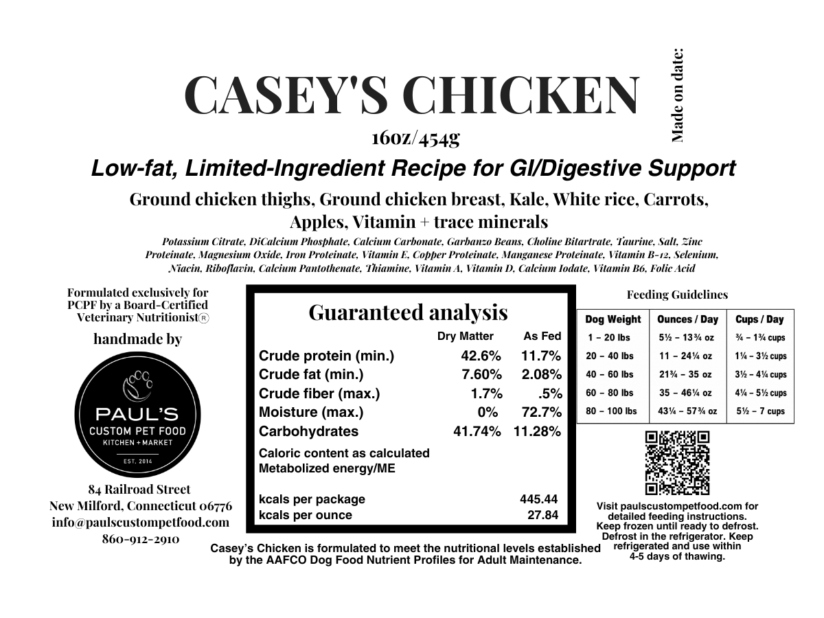 Casey’s Chicken for GI/Digestive Support