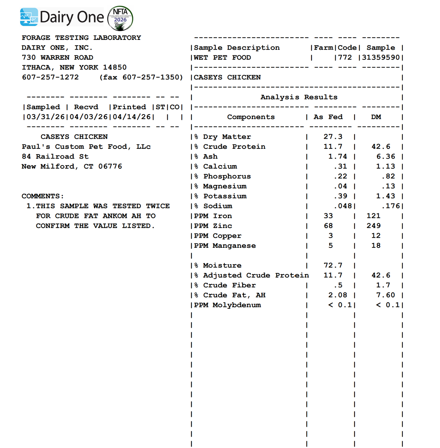 Casey’s Chicken for GI/Digestive Support