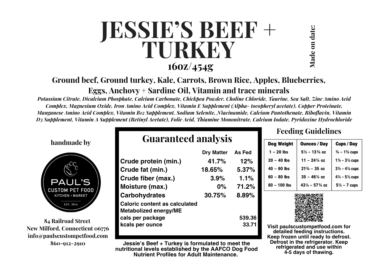 Jessie’s Beef + Turkey with Blueberries