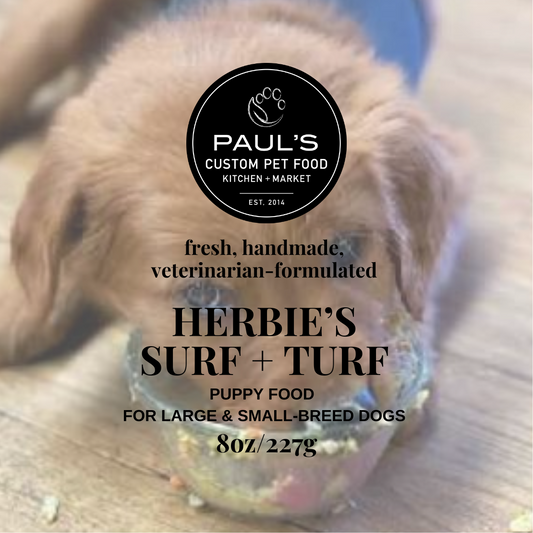 Herbie's Surf + Turf Puppy Food for Large and Small-Breed Dogs