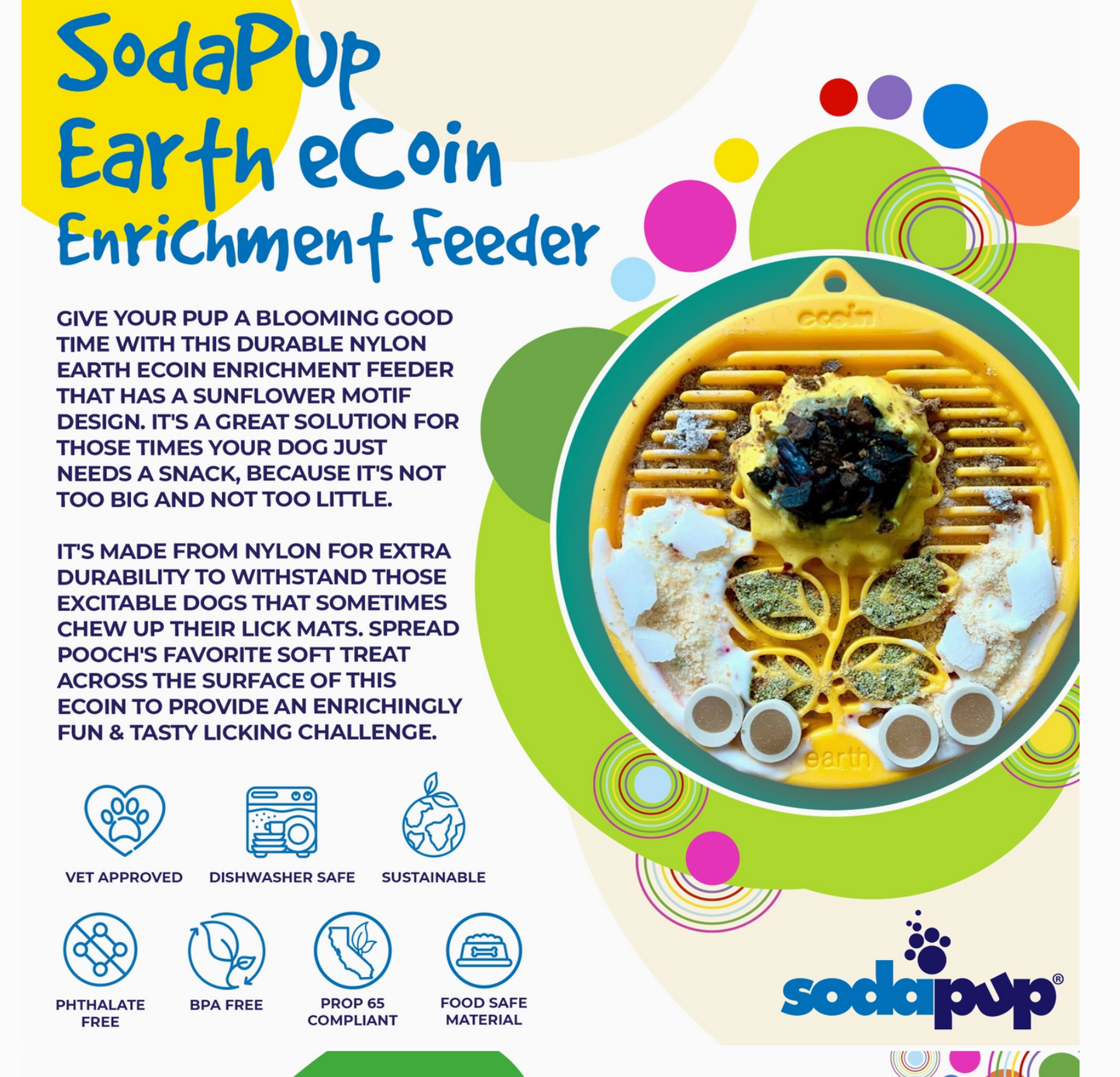 Soda Pup Flower Enrichment Snacking Coin